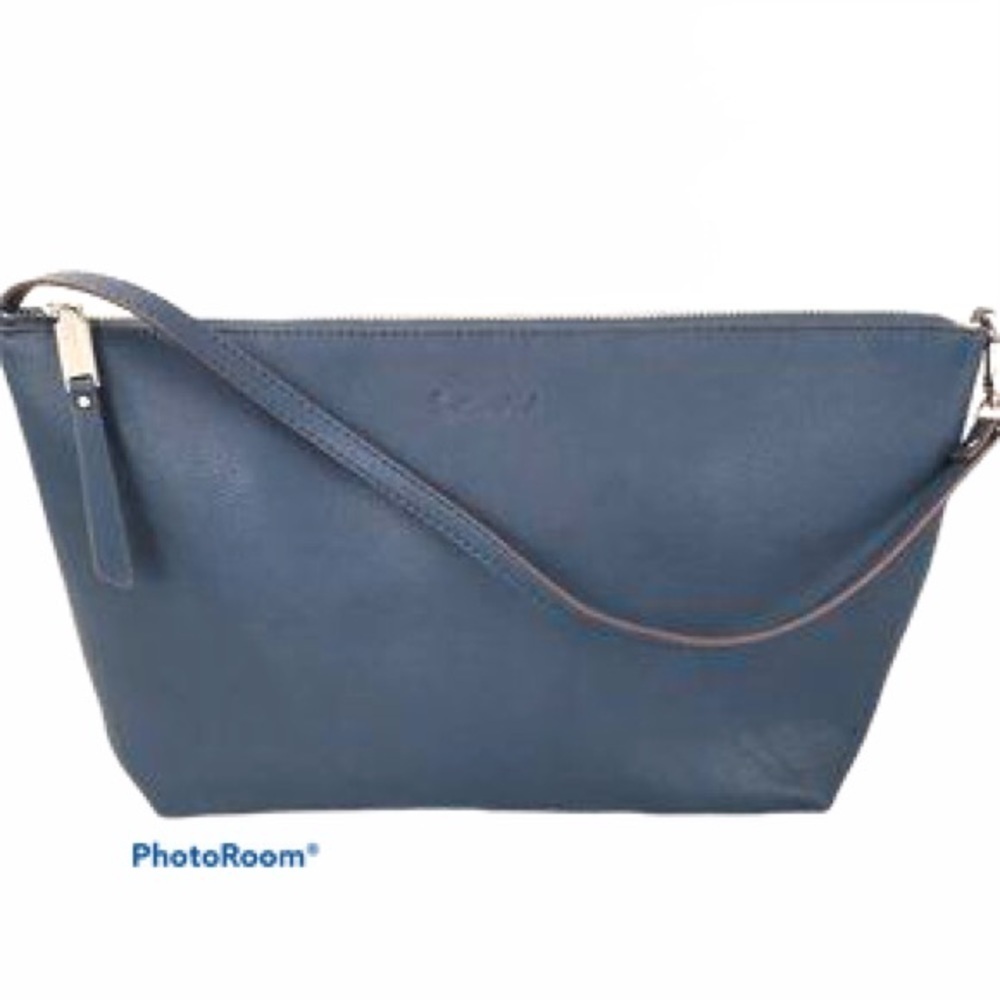 Splendid Blue Vegan Leather Satchel Shoulder Bag